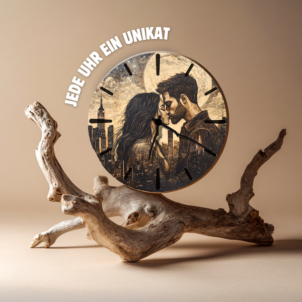 HerzZeit Die Foto Uhr aus Echtholz