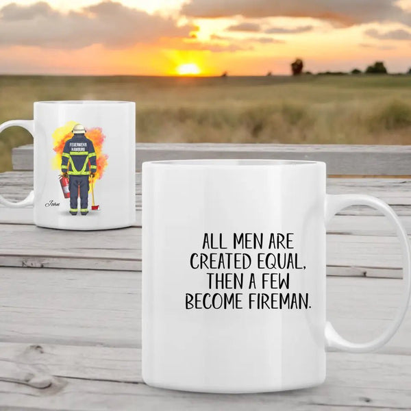 Feuerwehrmann Clipart Tasse Personalisiert mit Namen - MyMagicMemory DE