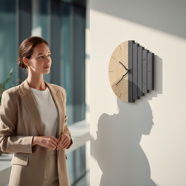 Zenith Handgefertigte Wanduhr aus Echtholz