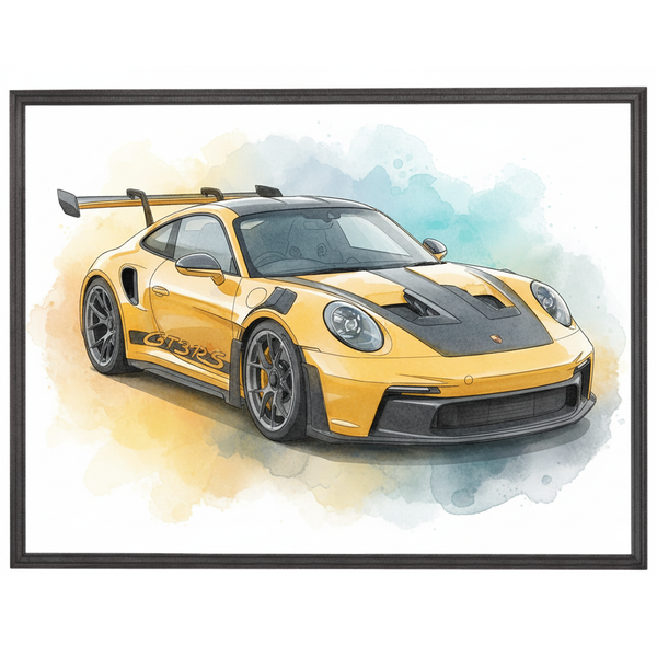 Auto Poster personalisiert – Dein Fahrzeug als Aquarell Zeichnung