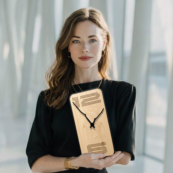 Chronova Handgefertigte Wanduhr aus Echtholz