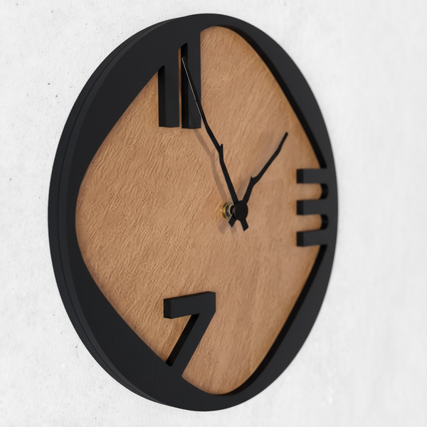 Arbor Handgefertigte Wanduhr aus Echtholz