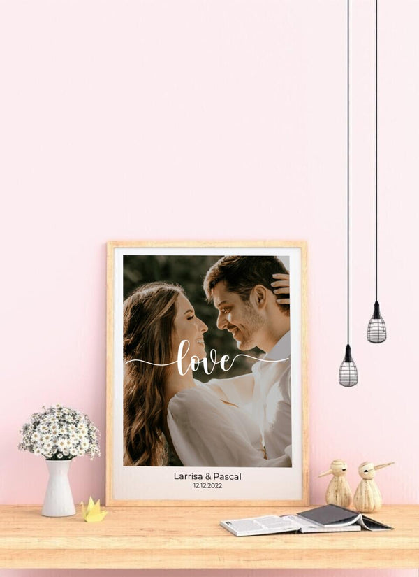Liebe Foto - personalisiertes Poster Personalisiert mit Namen - MyMagicMemory DE