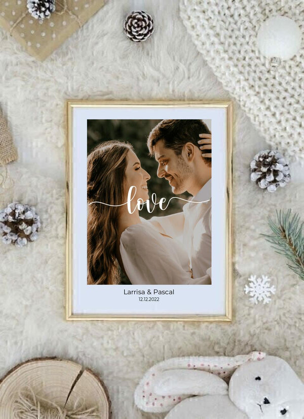 Liebe Foto - personalisiertes Poster Personalisiert mit Namen - MyMagicMemory DE