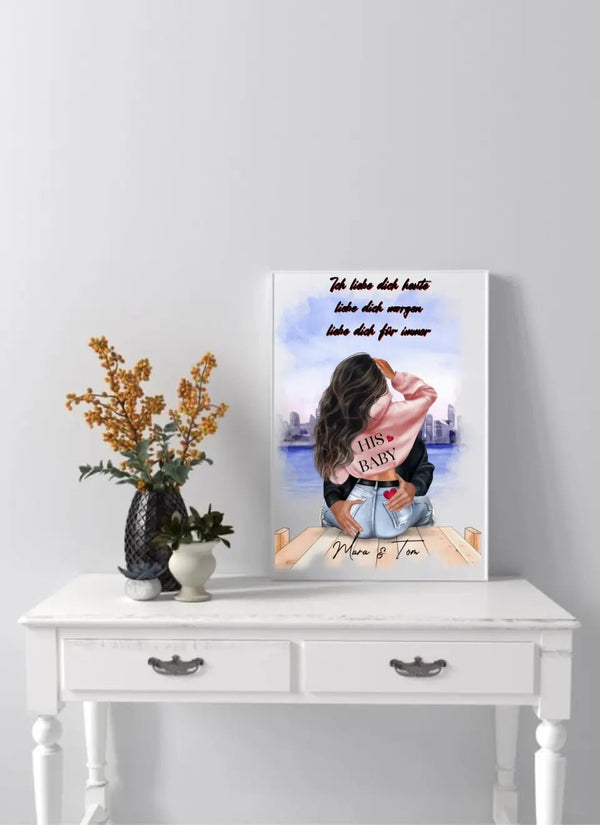 Pärchen Poster I choose you – Paar Poster Clipart mit Namen - MyMagicMemory DE