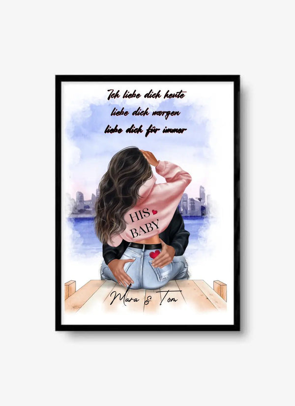 Pärchen Poster I choose you – Paar Poster Clipart mit Namen - MyMagicMemory DE