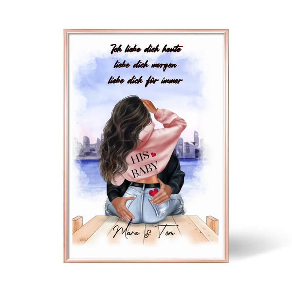 Pärchen Poster I choose you – Paar Poster Clipart mit Namen - MyMagicMemory DE