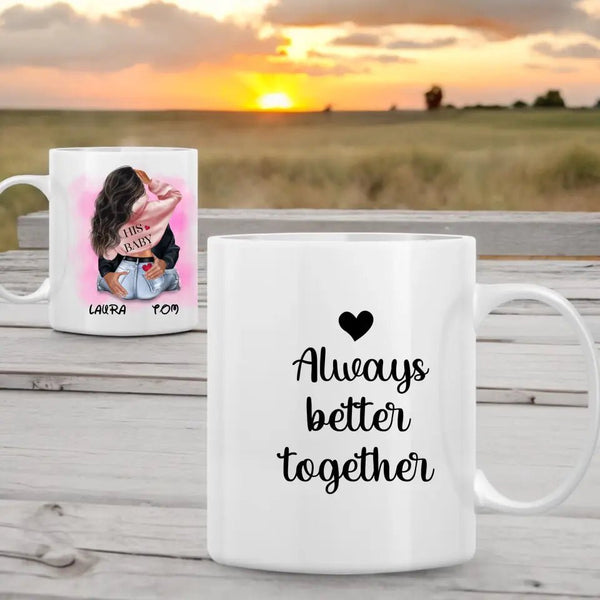 Pärchen Tasse i love you forever Clipart Tasse Personalisiert mit Namen - MyMagicMemory DE
