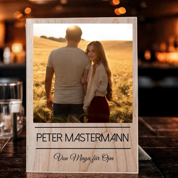 Personalisierbare Whisky Box mit Foto - Whisky Glas mit Gravur & Holz Geschenkbox - 3 Whisky Steine - Geschenkset - MyMagicMemory DE