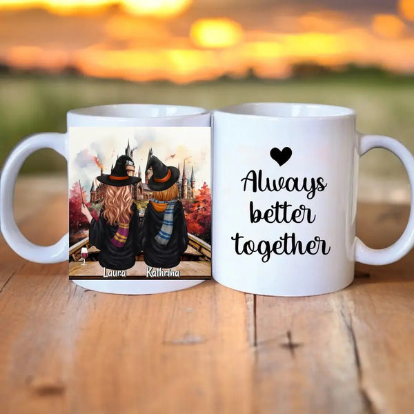 Personalisierte Beste Freundinnen Zauberer Potter Clipart Tasse Personalisiert mit Namen - MyMagicMemory DE