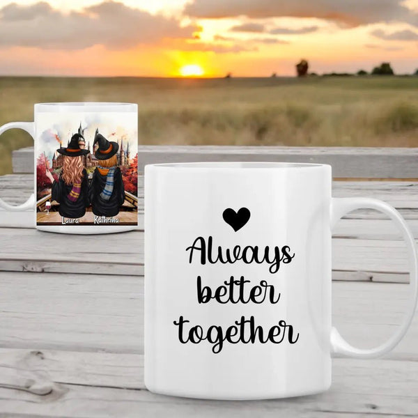 Personalisierte Beste Freundinnen Zauberer Potter Clipart Tasse Personalisiert mit Namen - MyMagicMemory DE