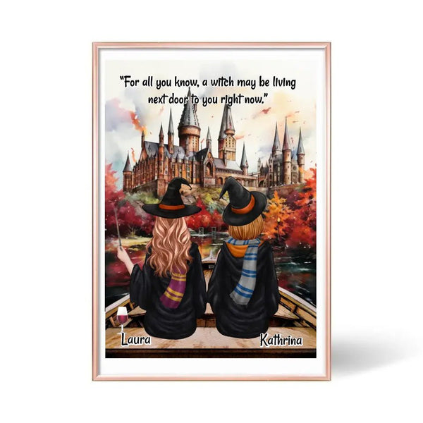 Personalisiertes Beste Freundinnen H Potter Poster Clipart mit Namen - MyMagicMemory DE