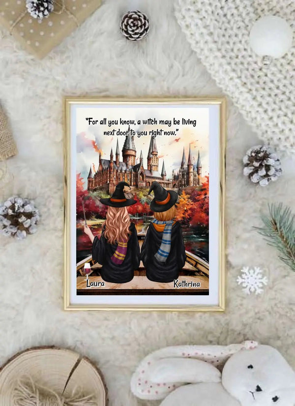 Personalisiertes Beste Freundinnen H Potter Poster Clipart mit Namen - MyMagicMemory DE