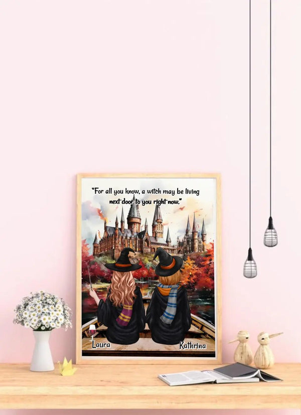 Personalisiertes Beste Freundinnen H Potter Poster Clipart mit Namen - MyMagicMemory DE