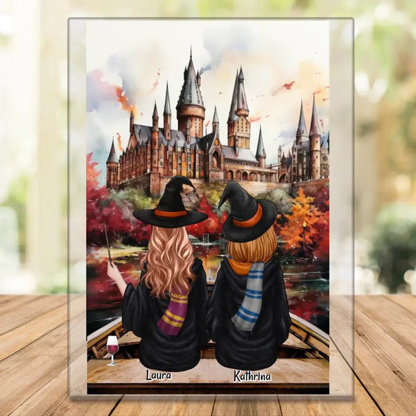 Personalisiertes Beste Freundinnen Zauberer Potter Clipart Acrylglas Personalisiert mit Namen - MyMagicMemory DE