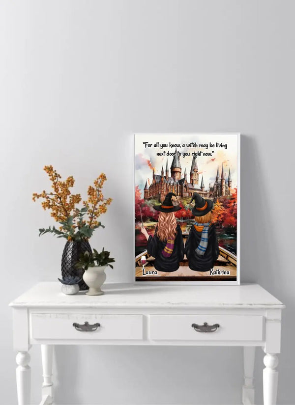 Personalisiertes Beste Freundinnen Zauberer Potter Poster Personalisiert mit Namen Clipart - MyMagicMemory DE