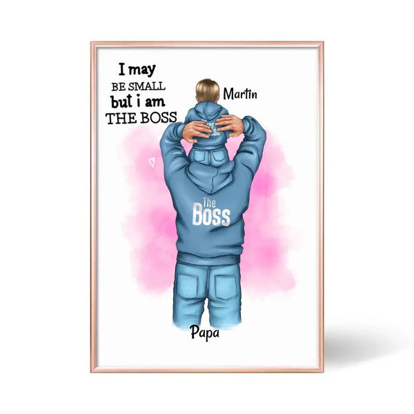 Personalisiertes Papa Kind Clipart Poster Junge, Mädchen Personalisierbar mit Namen - MyMagicMemory DE