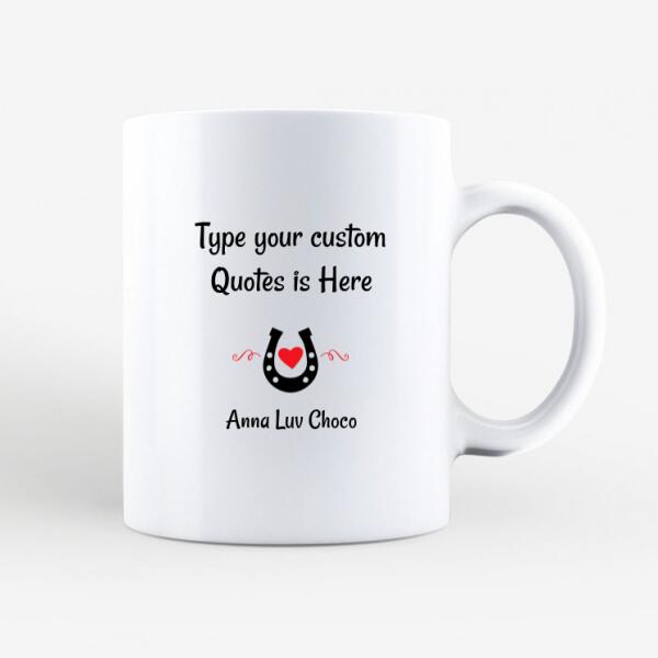 Reiten Frau unter dem Baum - personallisierte Tasse - MyMagicMemory DE