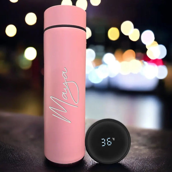 Thermoskanne mit Gravur und Touch Temperatur Anzeige 500ml - MyMagicMemory DE