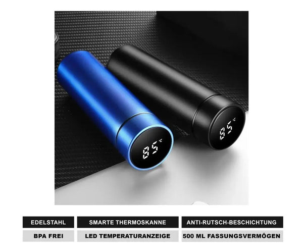 Thermoskanne mit Gravur und Touch Temperatur Anzeige 500ml - MyMagicMemory DE