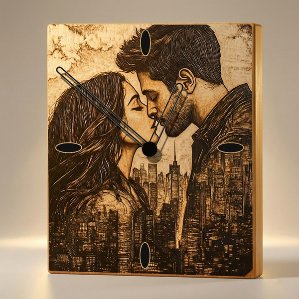 ZEITBILD. Personalisierte Uhr mit Foto-Gravur.