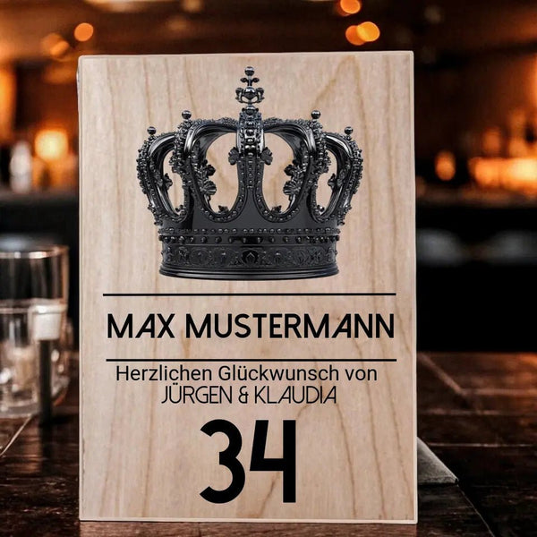 Whisky Geschenkbox aus echt Holz zum Geburtstag oder Jubiläum, mit Glas Gravur, Jahrestag, Hochzeit - MyMagicMemory DE