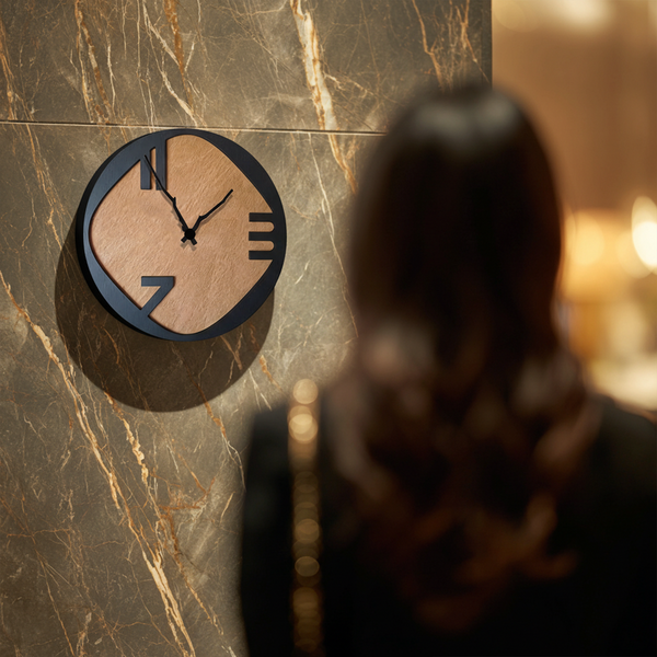 Arbor Handgefertigte Wanduhr aus Echtholz