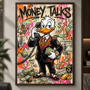 Money Talks Poster – Pop Art Graffiti Kunstdruck fürs Büro