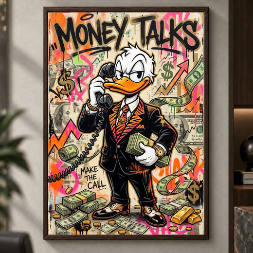 Money Talks – Pop Art Poster im Graffiti Stil fürs Büro