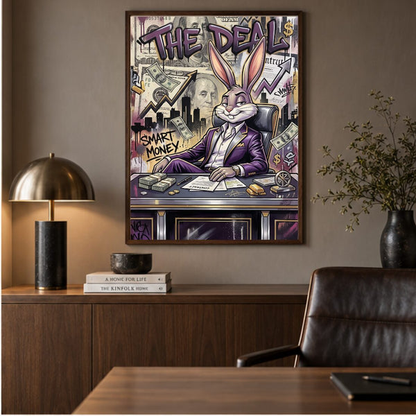 The Deal Poster – Smart Money Pop Art Kunstdruck fürs Büro