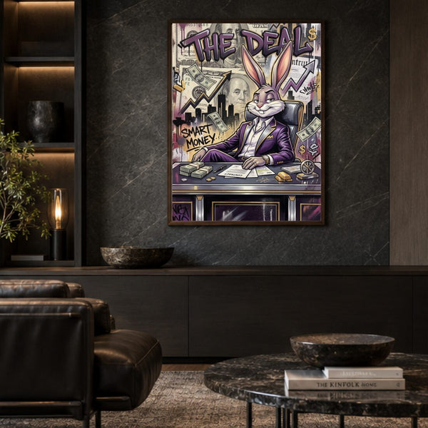 The Deal Poster – Smart Money Pop Art Kunstdruck fürs Büro