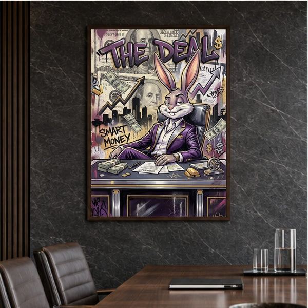 The Deal Poster – Smart Money Pop Art Kunstdruck fürs Büro