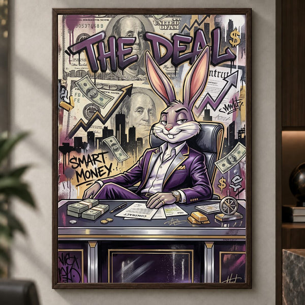 The Deal Poster – Smart Money Pop Art Kunstdruck fürs Büro