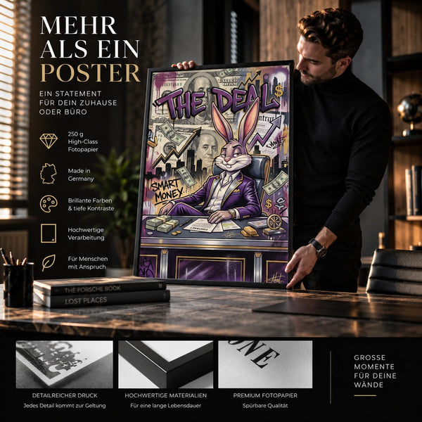 The Deal Poster – Smart Money Pop Art Kunstdruck fürs Büro