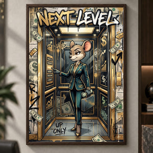 Next Level Poster – Up Only Motivation Kunstdruck fürs Büro