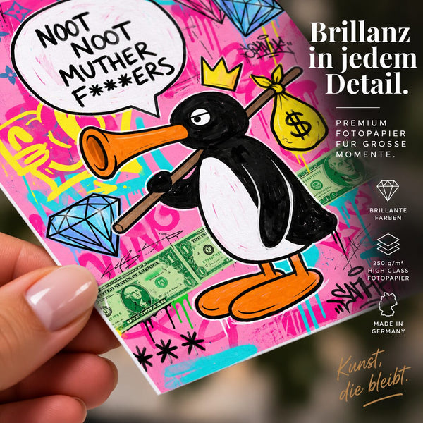 Noot Noot Poster – Pinguin Graffiti Pop Art Kunstdruck