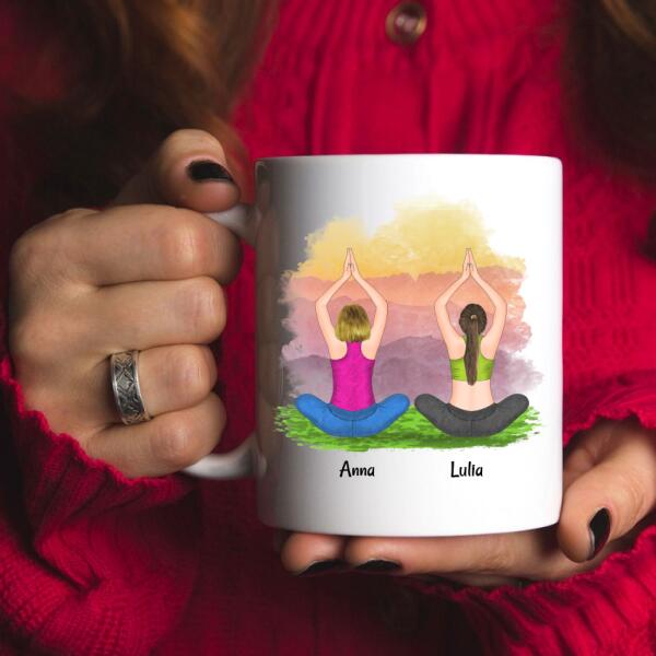 2 Freundinnen Yoga Memory Tasse