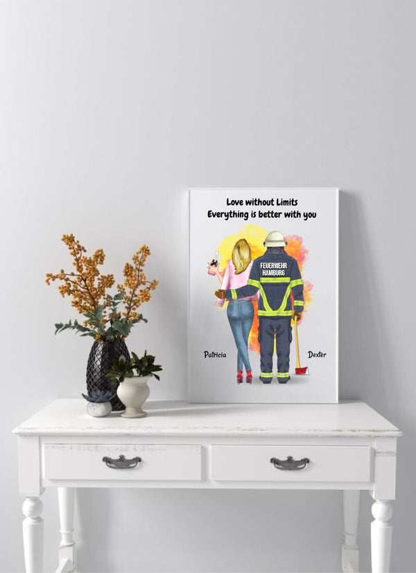 Feuerwehrpaar Personalisiertes Poster