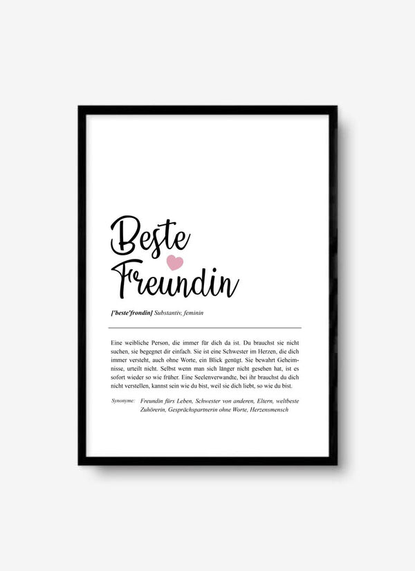 Definition - Personalisiertes Poster Personalisiert mit Namen