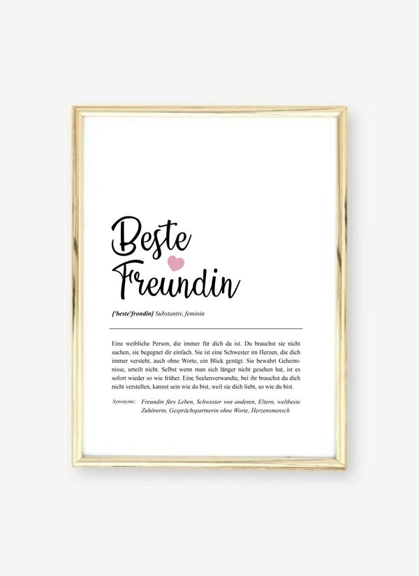 Definition - Personalisiertes Poster Personalisiert mit Namen