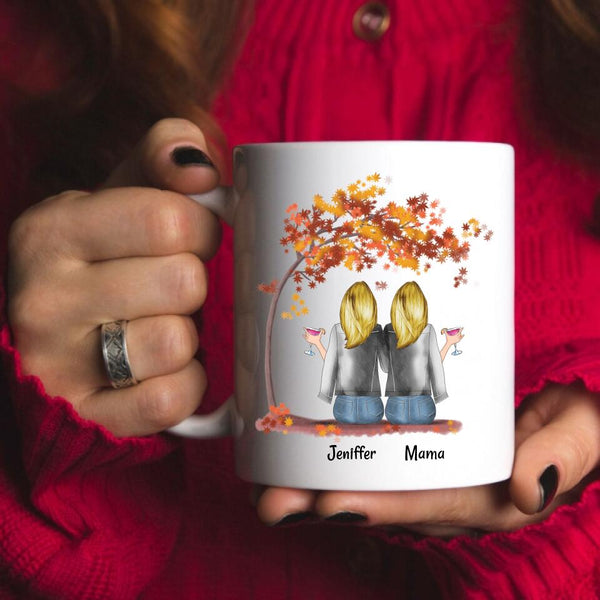 2 Freundinnen unter dem Baum Memory Tasse