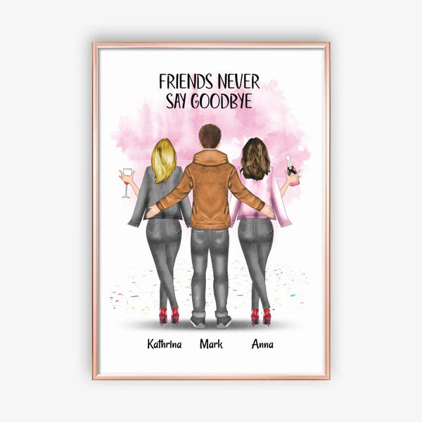 2 Freundinnen und 1 Freund Memory Poster