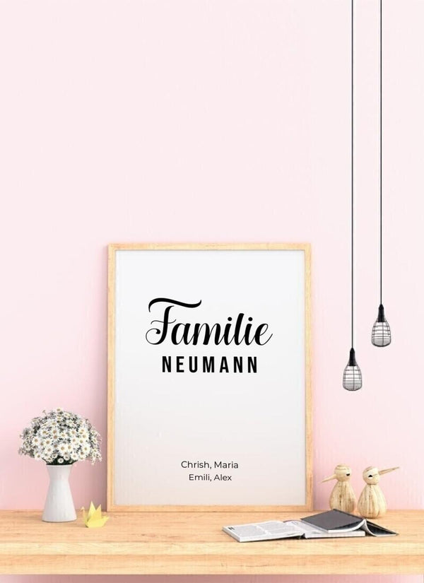 Familie - personalisiertes Poster