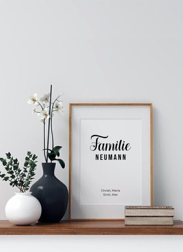 Familie - personalisiertes Poster