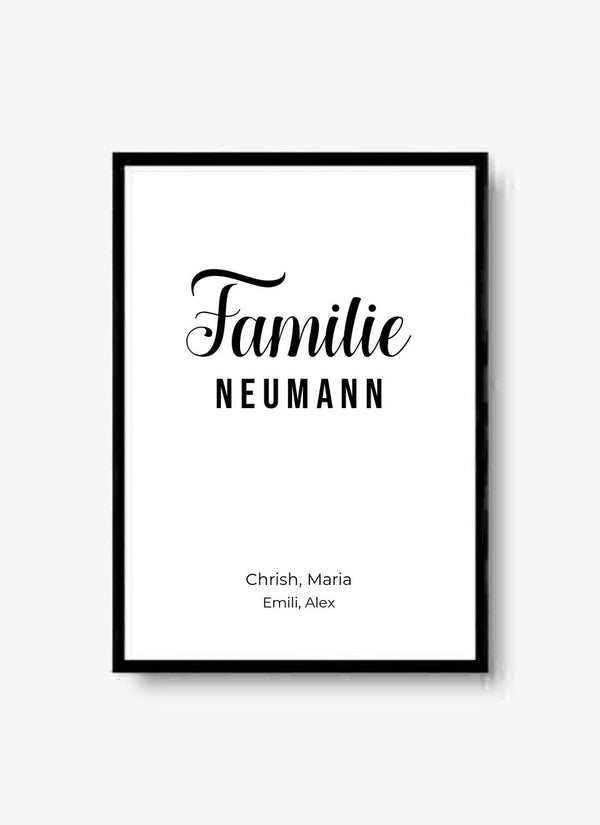 Familie - personalisiertes Poster