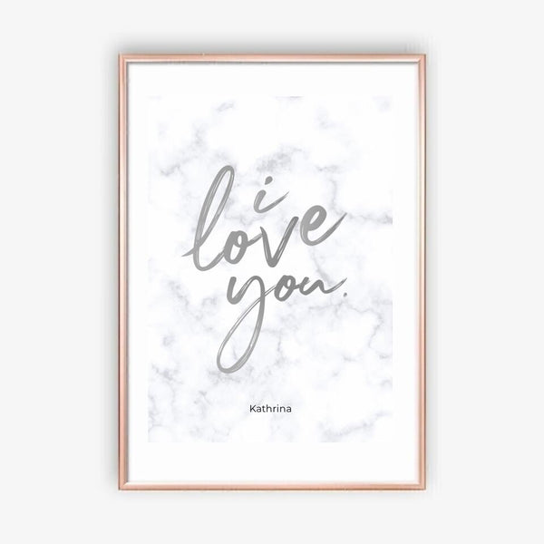 I Love You - personalisiertes Poster