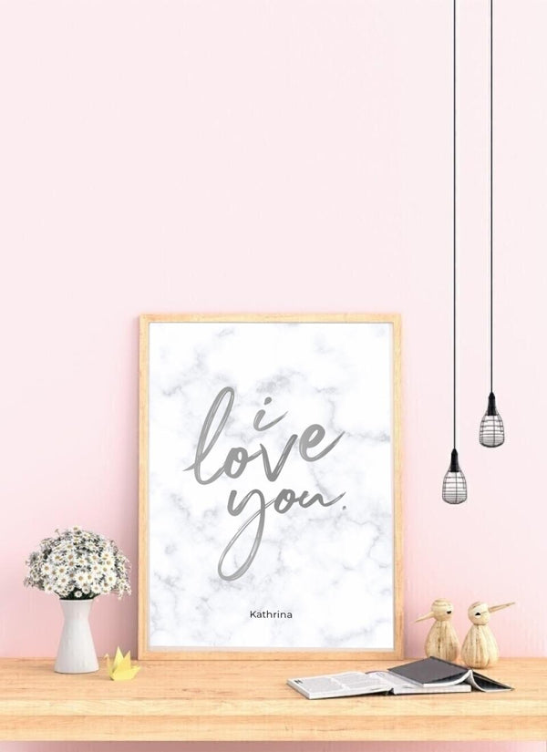 I Love You - personalisiertes Poster