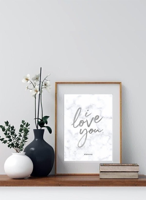 I Love You - personalisiertes Poster