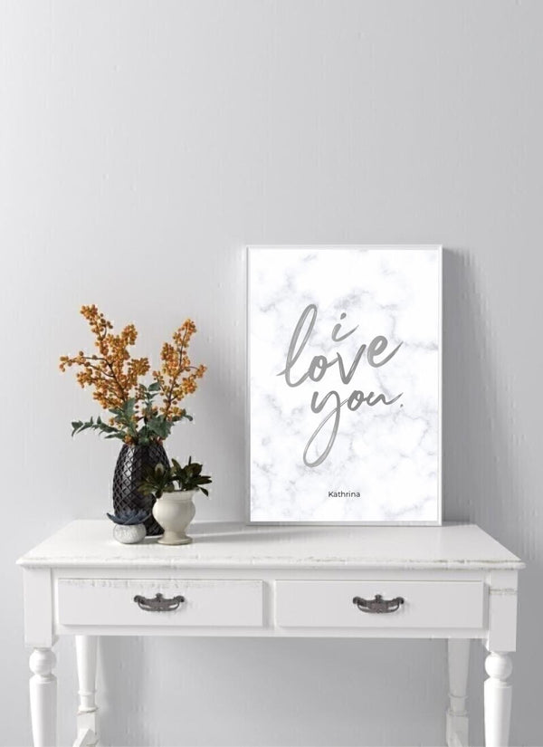 I Love You - personalisiertes Poster