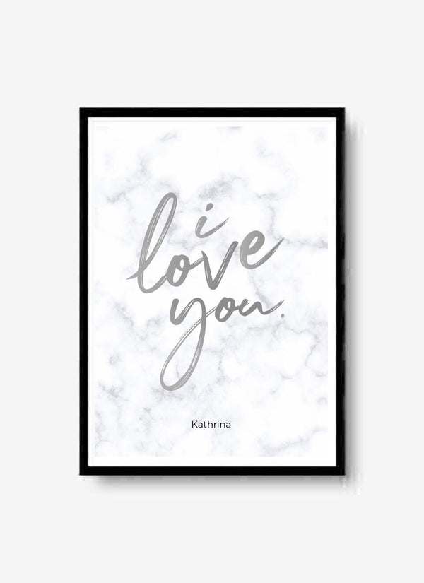 I Love You - personalisiertes Poster